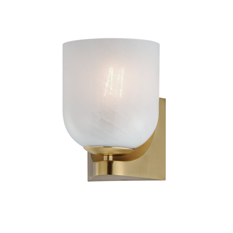 Maxim 21231MRNAB Scoop 1 Light Bath Vanity | Natural Aged Brass