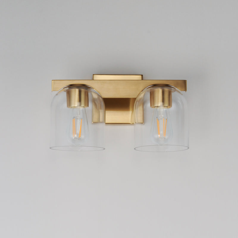 Maxim 21232CLNAB Scoop 2 Light Bath Vanity | Natural Aged Brass