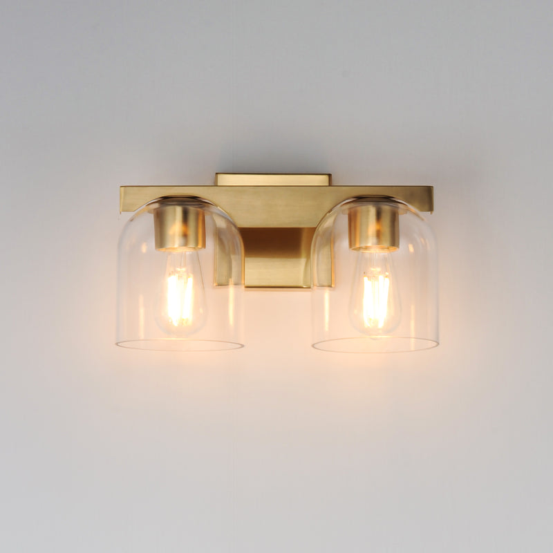 Maxim 21232CLNAB Scoop 2 Light Bath Vanity | Natural Aged Brass