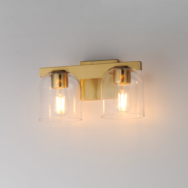 Maxim 21232CLNAB Scoop 2 Light Bath Vanity | Natural Aged Brass