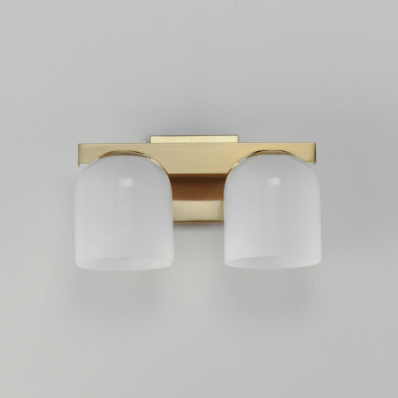 Maxim 21232MRNAB Scoop 2 Light Bath Vanity | Natural Aged Brass