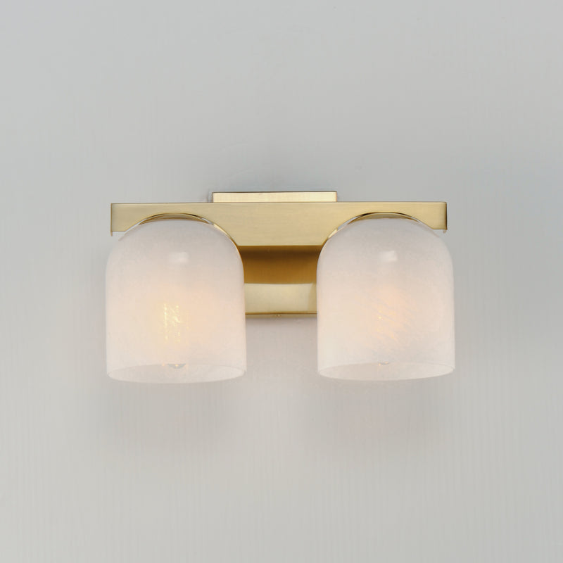 Maxim 21232MRNAB Scoop 2 Light Bath Vanity | Natural Aged Brass