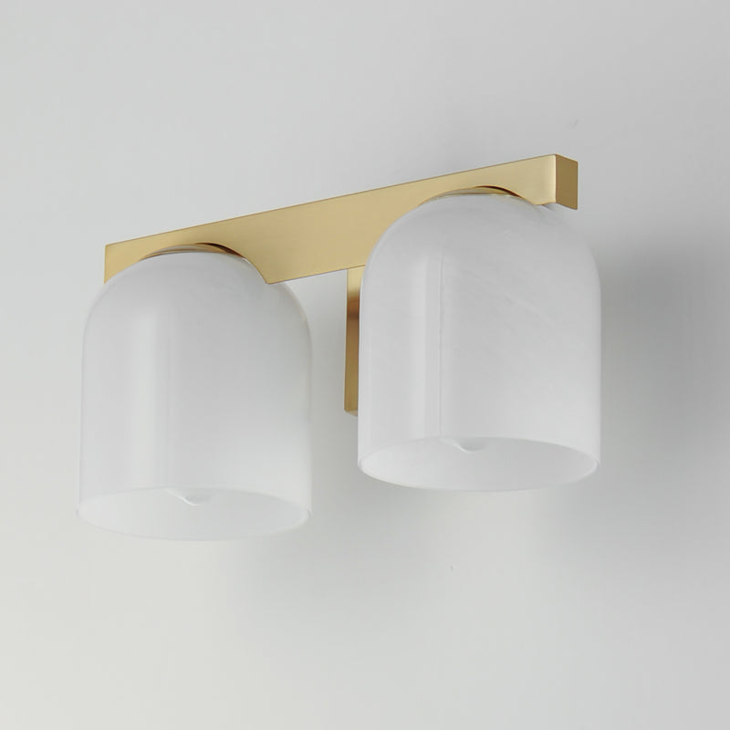 Maxim 21232MRNAB Scoop 2 Light Bath Vanity | Natural Aged Brass