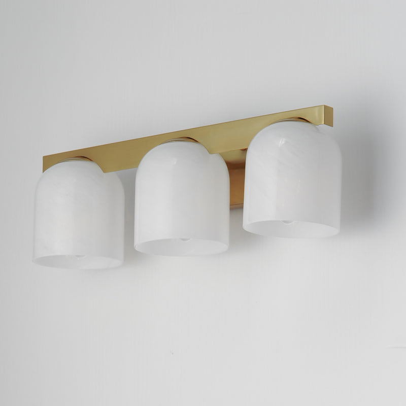 Maxim 21233MRNAB Scoop 3 Light Bath Vanity | Natural Aged Brass