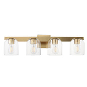 Maxim 21234CLNAB Scoop 4 Light Bath Vanity | Natural Aged Brass
