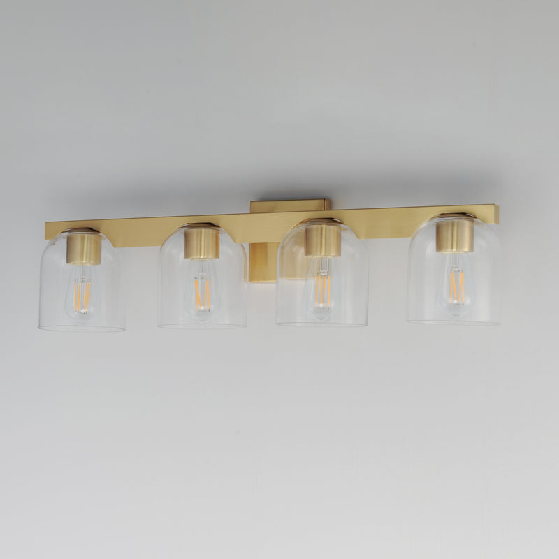 Maxim 21234CLNAB Scoop 4 Light Bath Vanity | Natural Aged Brass