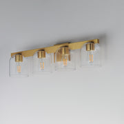 Maxim 21234CLNAB Scoop 4 Light Bath Vanity | Natural Aged Brass
