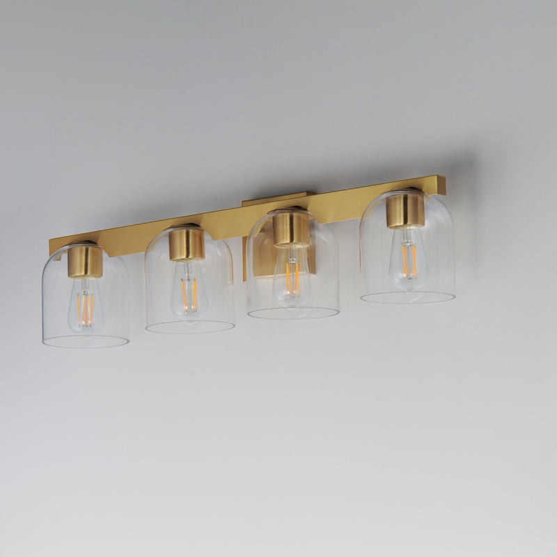 Maxim 21234CLNAB Scoop 4 Light Bath Vanity | Natural Aged Brass