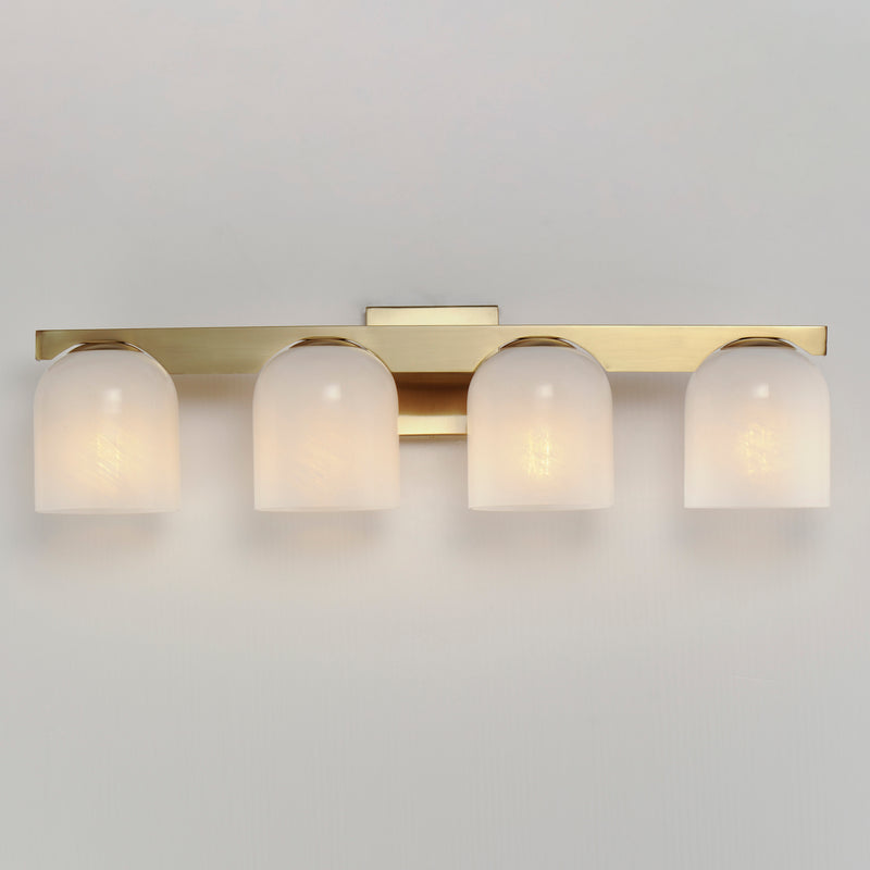 Maxim 21234MRNAB Scoop 4 Light Bath Vanity | Natural Aged Brass