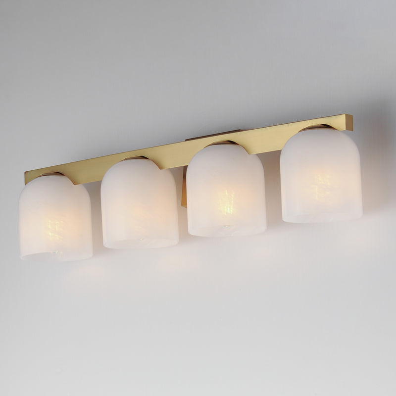 Maxim 21234MRNAB Scoop 4 Light Bath Vanity | Natural Aged Brass