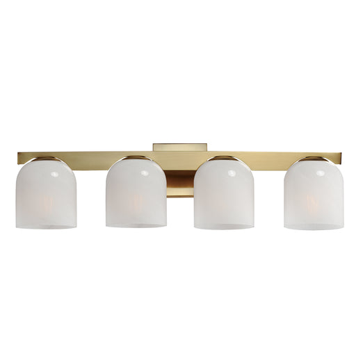 Maxim 21234MRNAB Scoop 4 Light Bath Vanity | Natural Aged Brass