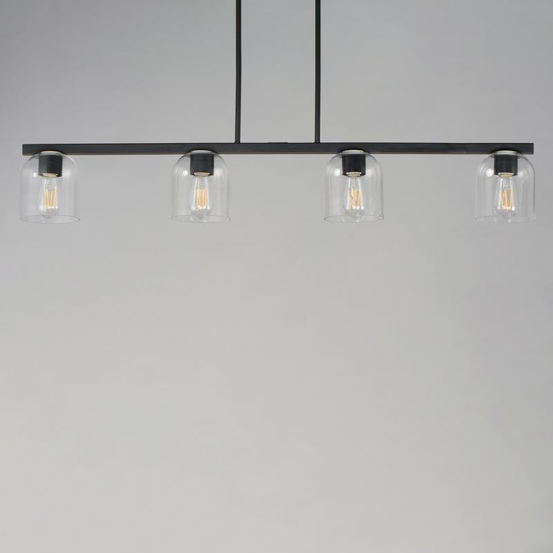 Maxim 21236CLBK Scoop 4 Light Linear Pendant | Black