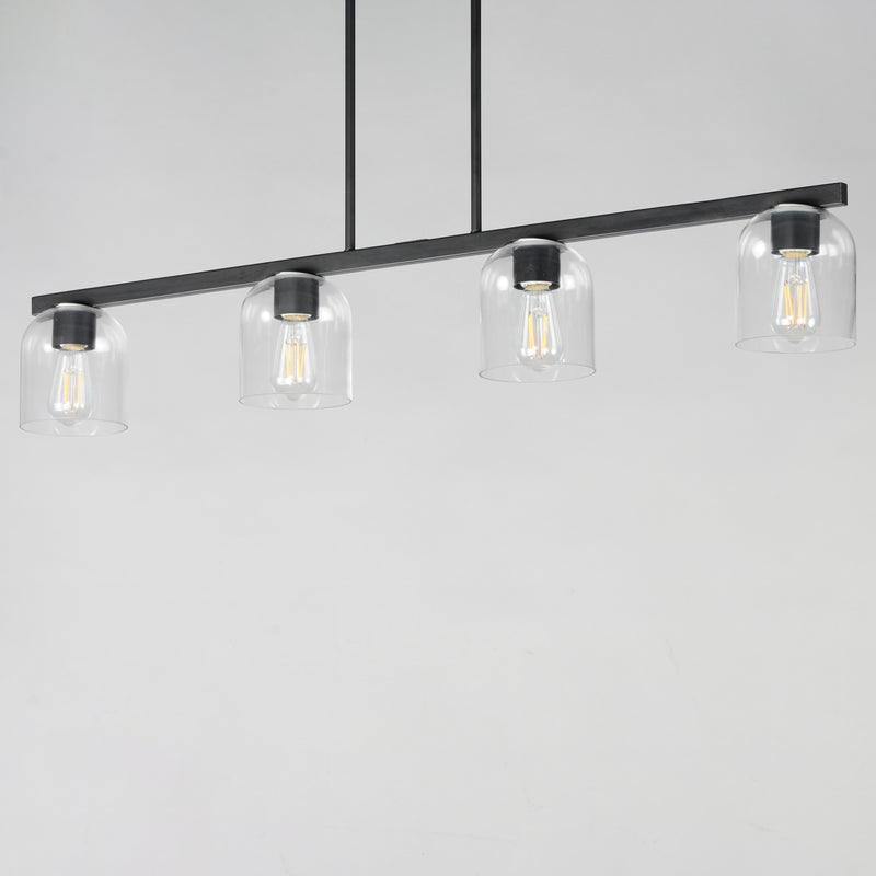 Maxim 21236CLBK Scoop 4 Light Linear Pendant | Black