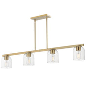Maxim 21236CLNAB Scoop 4 Light Linear Pendant | Natural Aged Brass