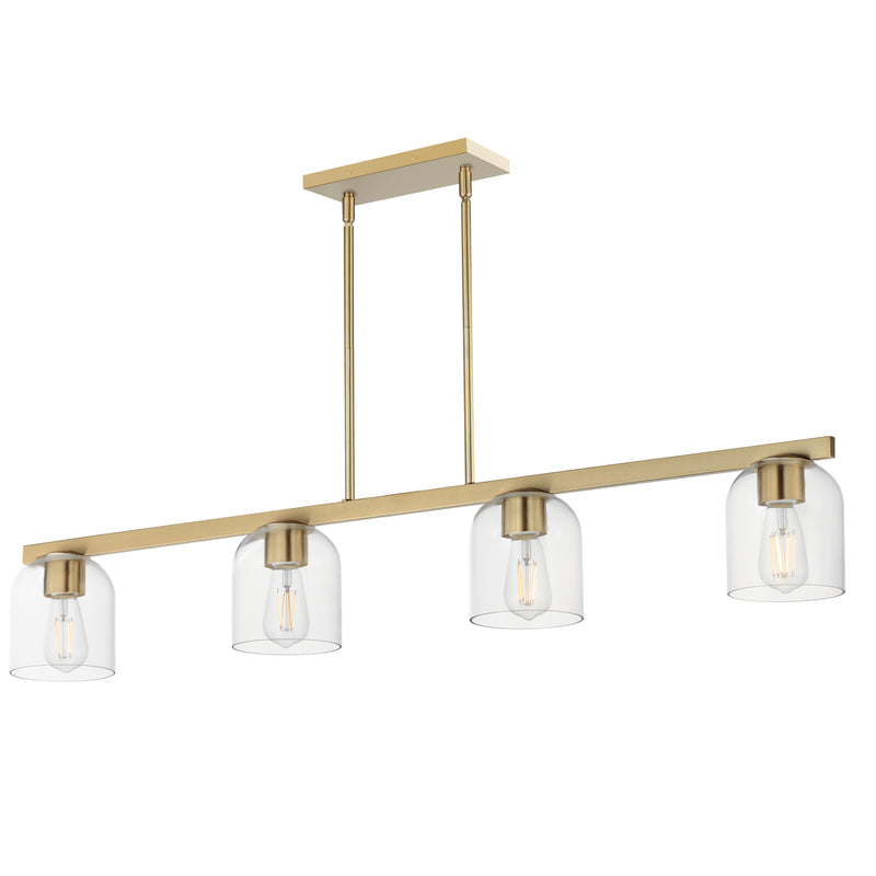 Maxim 21236CLNAB Scoop 4 Light Linear Pendant | Natural Aged Brass