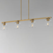 Maxim 21236CLNAB Scoop 4 Light Linear Pendant | Natural Aged Brass