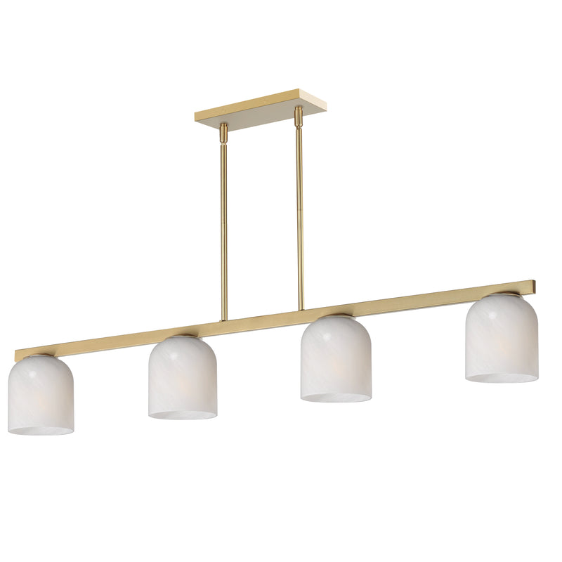 Maxim 21236MRNAB Scoop 4 Light Linear Pendant | Natural Aged Brass