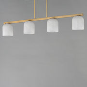 Maxim 21236MRNAB Scoop 4 Light Linear Pendant | Natural Aged Brass