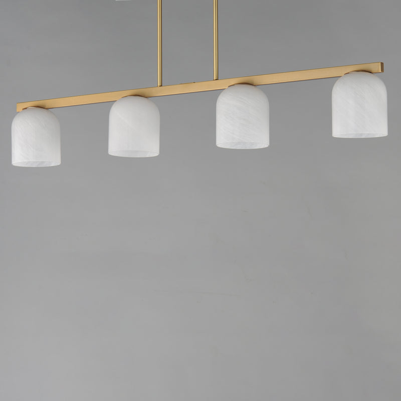Maxim 21236MRNAB Scoop 4 Light Linear Pendant | Natural Aged Brass