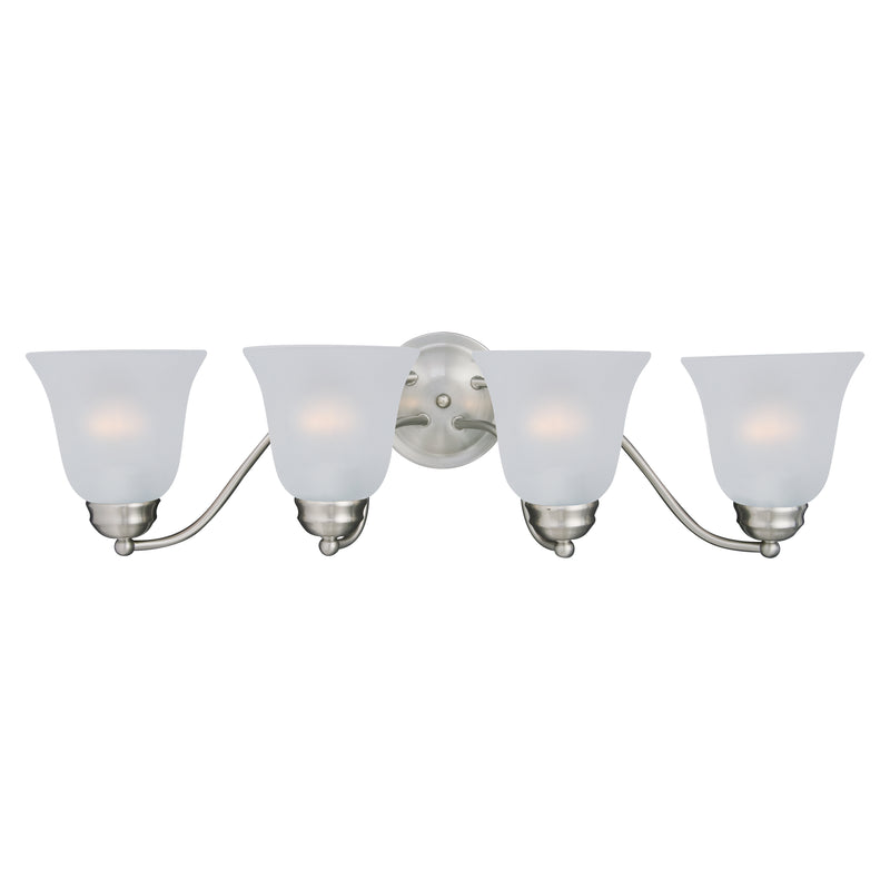 Maxim 2123FTSN Basix 4 Light Bath Vanity | Satin Nickel