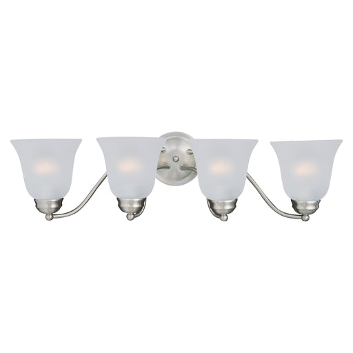 Maxim 2123FTSN Basix 4 Light Bath Vanity | Satin Nickel