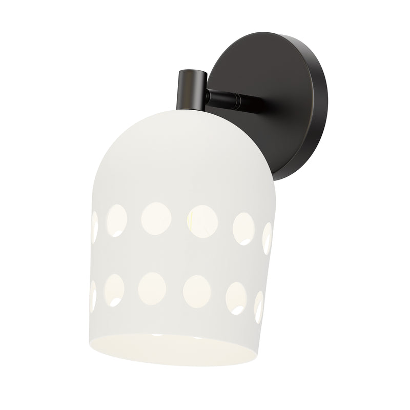 Maxim 21241WTBK Dottie 1 Light Adjustable Sconce | Black