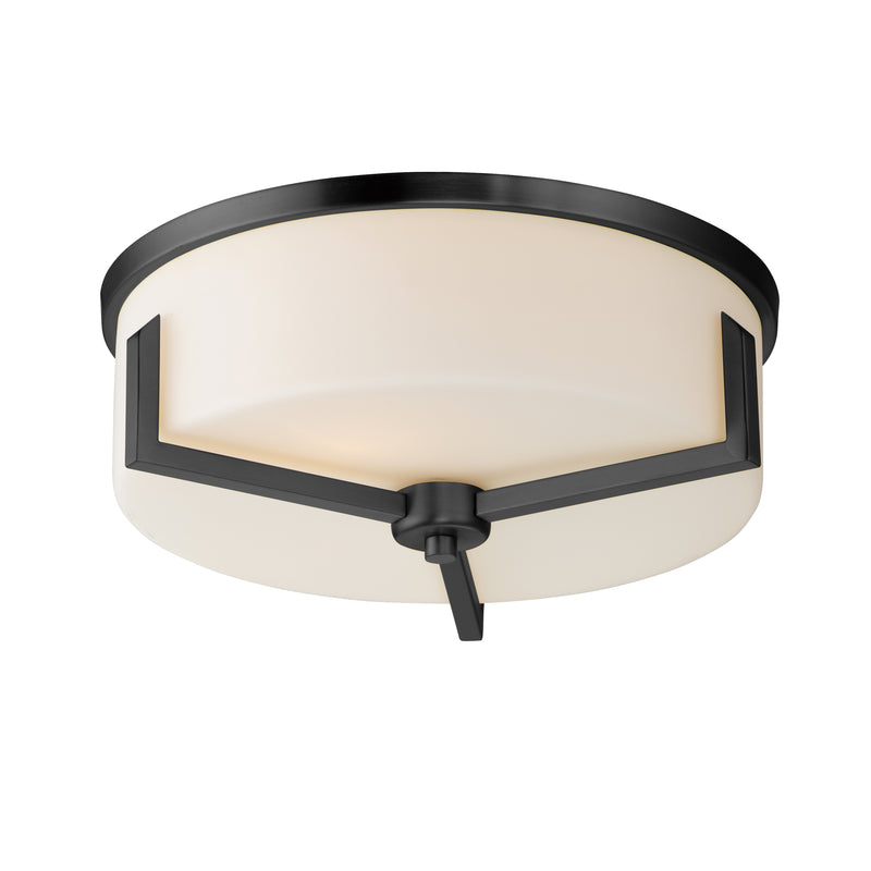 Maxim 21280SWBK Dart 3 Light Flush Mount | Black