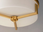 Maxim 21280SWSBR Dart 3 Light Flush Mount | Satin Brass