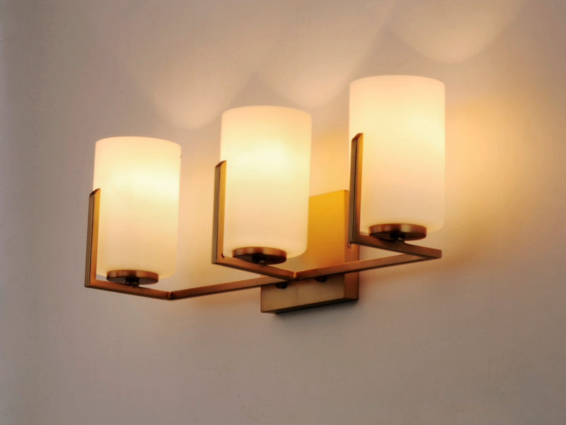 Maxim 21283SWSBR Dart 3 Light Bath Vanity | Satin Brass