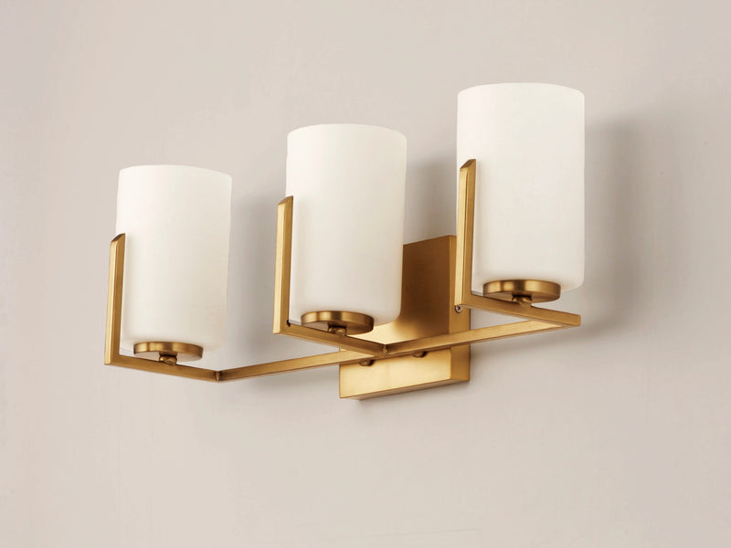 Maxim 21283SWSBR Dart 3 Light Bath Vanity | Satin Brass
