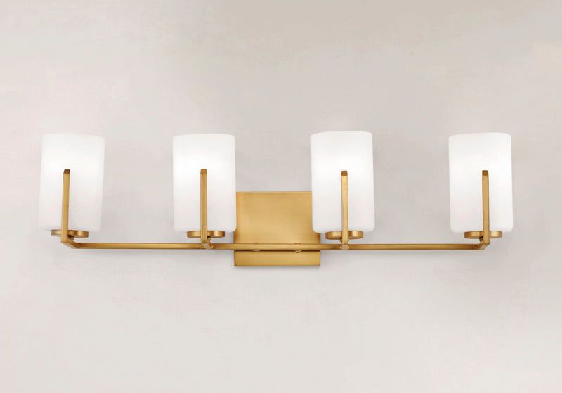 Maxim 21284SWSBR Dart 4 Light Bath Vanity | Satin Brass