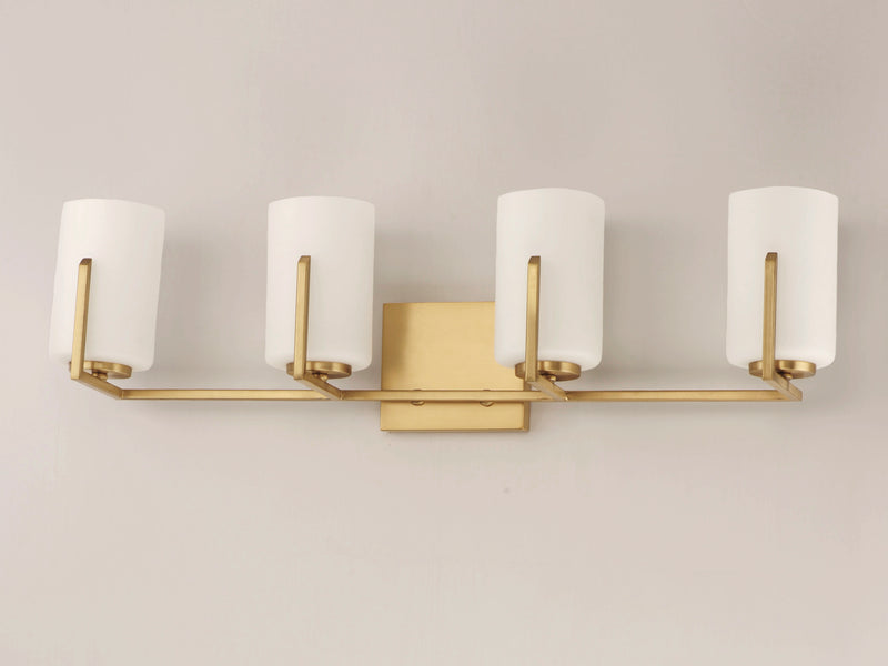 Maxim 21284SWSBR Dart 4 Light Bath Vanity | Satin Brass