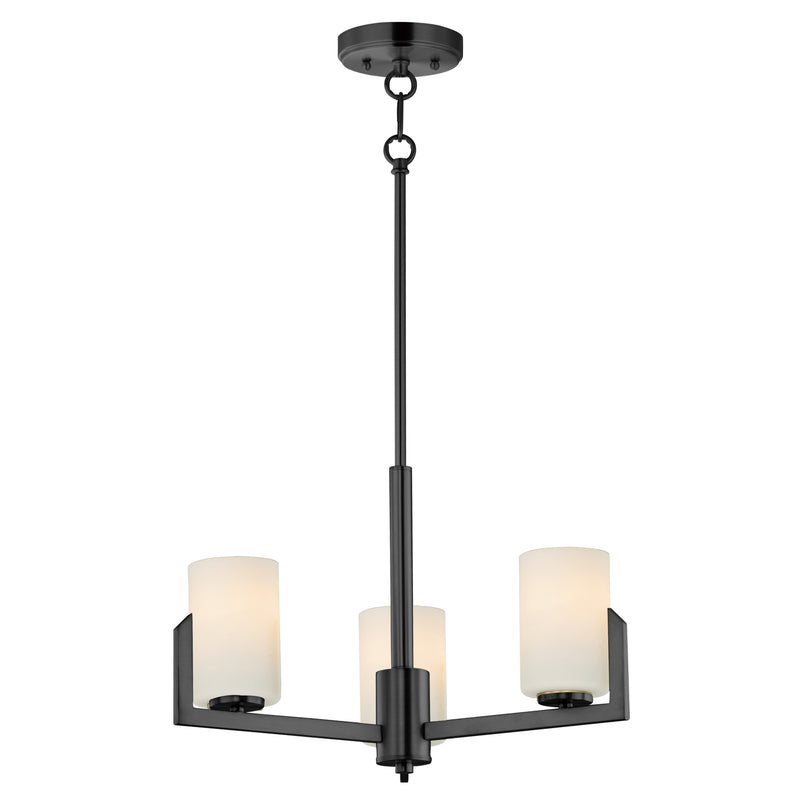 Maxim 21285SWBK Dart 3 Light Chandelier | Black