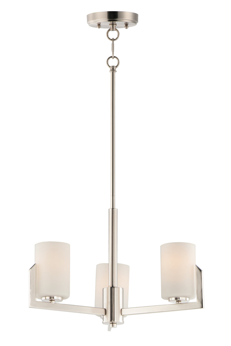 Maxim 21285SWSN Dart 3 Light Chandelier | Satin Nickel