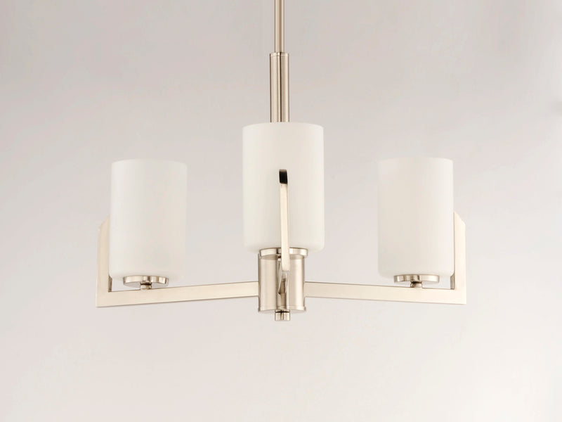 Maxim 21285SWSN Dart 3 Light Chandelier | Satin Nickel