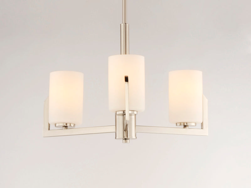 Maxim 21285SWSN Dart 3 Light Chandelier | Satin Nickel