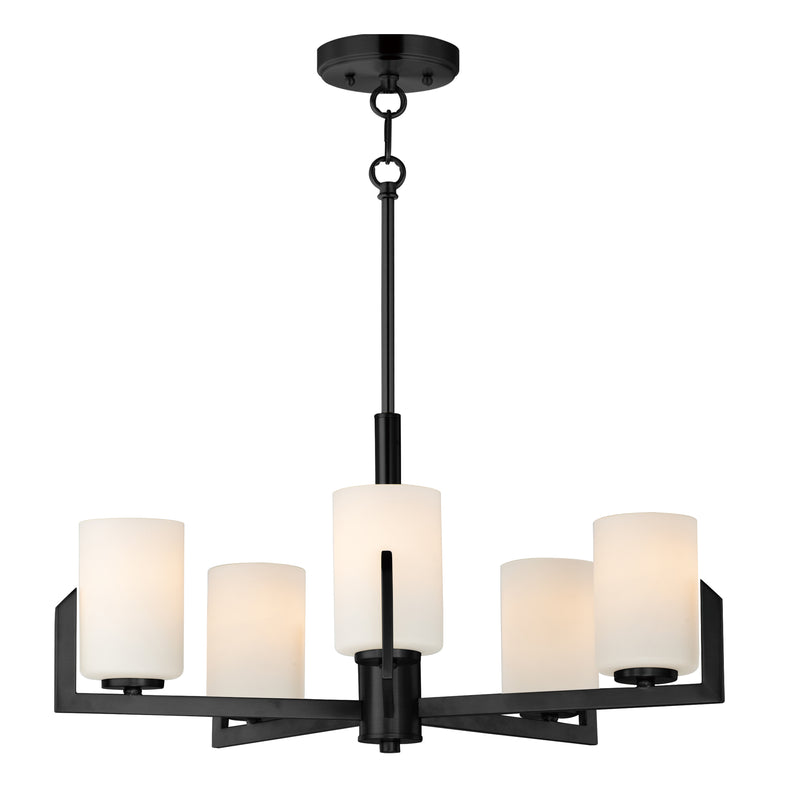 Maxim 21286SWBK Dart 5 Light Chandelier | Black
