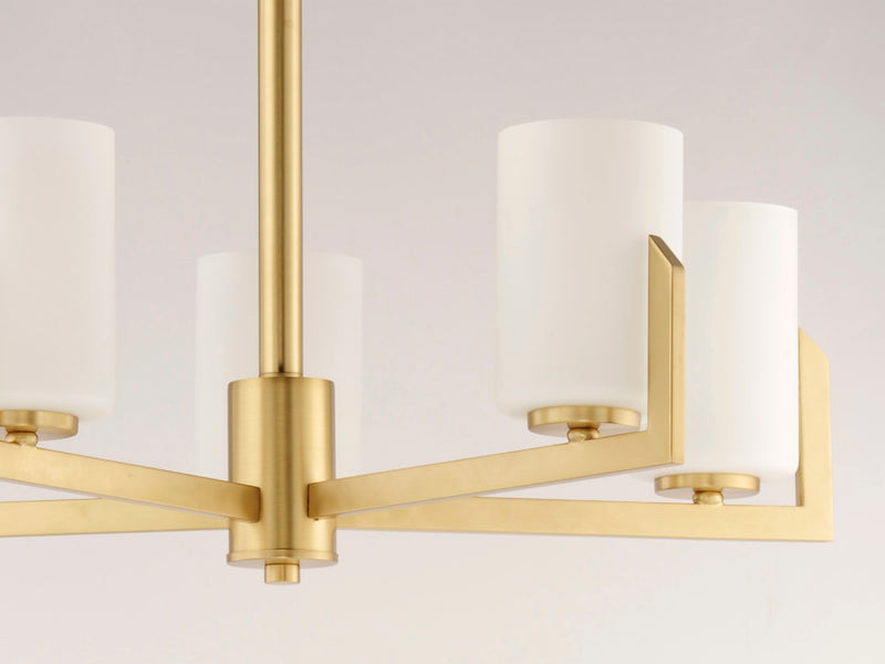 Maxim 21286SWSBR Dart 5 Light Chandelier | Satin Brass