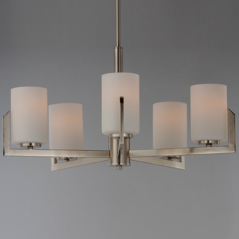 Maxim 21286SWSN Dart 5 Light Chandelier | Satin Nickel