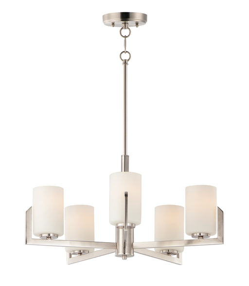 Maxim 21286SWSN Dart 5 Light Chandelier | Satin Nickel
