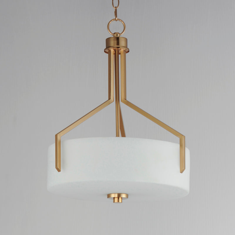 Maxim 21287SWSBR Dart 3 Light Pendant | Satin Brass