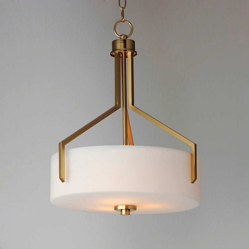Maxim 21287SWSBR Dart 3 Light Pendant | Satin Brass