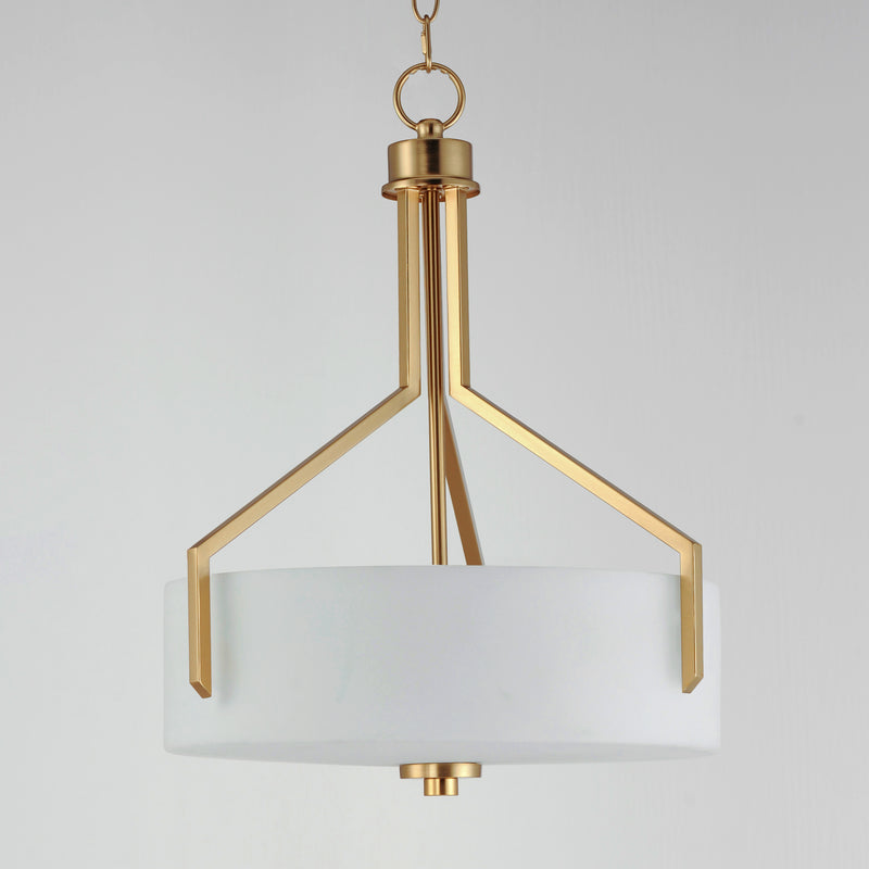 Maxim 21287SWSBR Dart 3 Light Pendant | Satin Brass