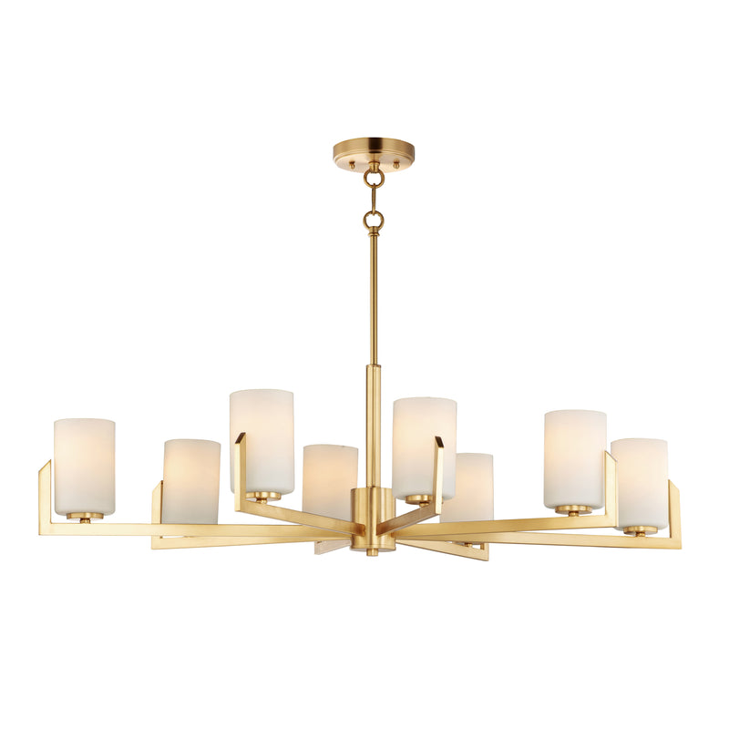 Maxim 21288SWSBR Dart 8 Light Chandelier | Satin Brass