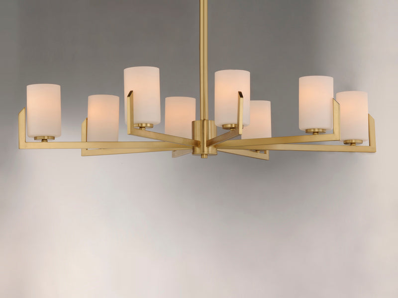 Maxim 21288SWSBR Dart 8 Light Chandelier | Satin Brass