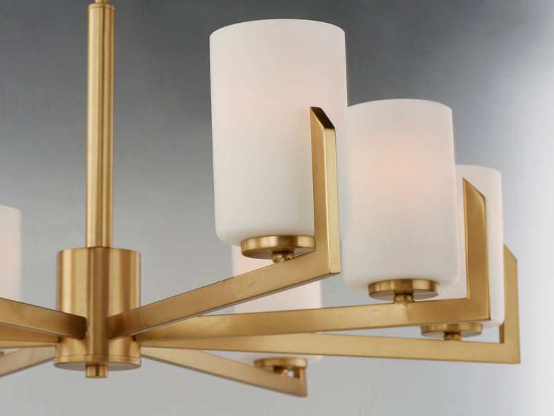 Maxim 21288SWSBR Dart 8 Light Chandelier | Satin Brass