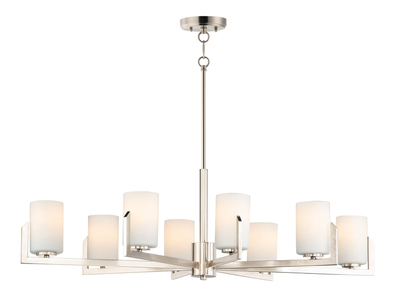 Maxim 21288SWSN Dart 8 Light Chandelier | Satin Nickel
