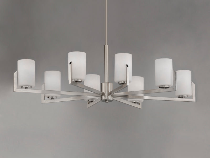 Maxim 21288SWSN Dart 8 Light Chandelier | Satin Nickel