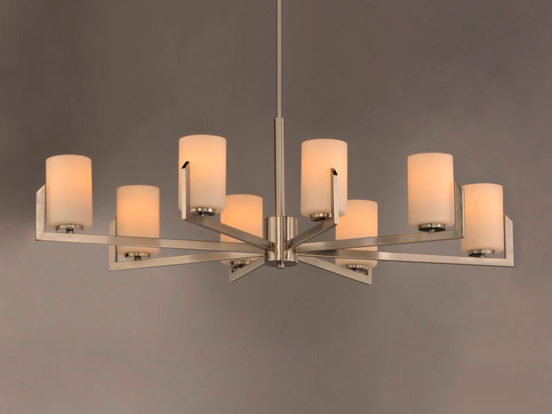 Maxim 21288SWSN Dart 8 Light Chandelier | Satin Nickel