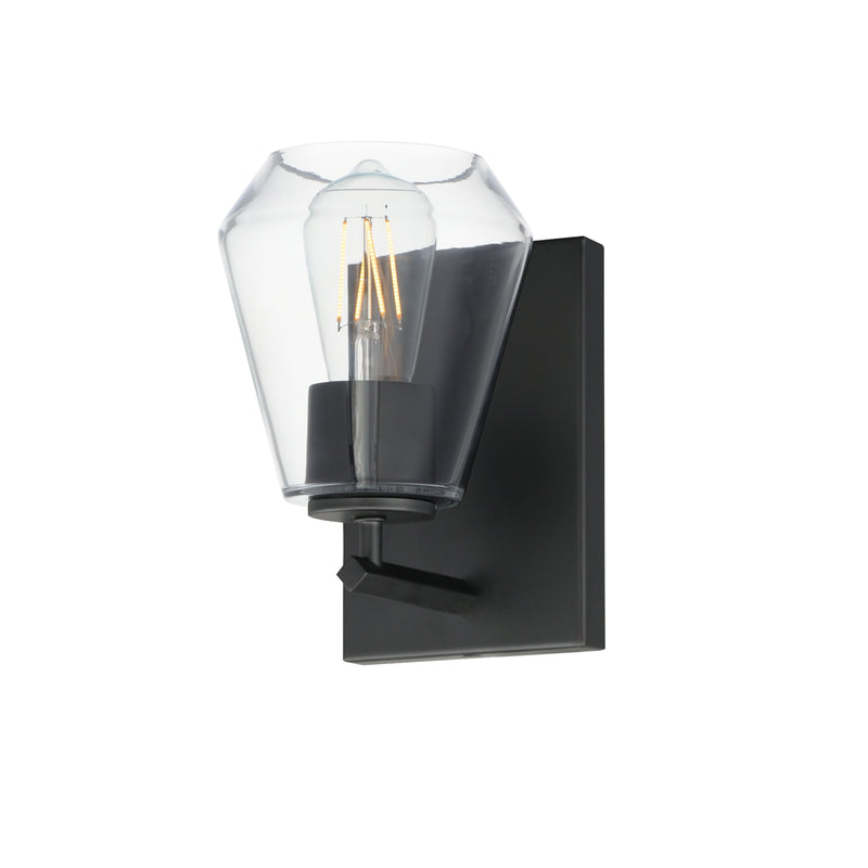 Maxim 21331CLBK Geode 1 Light Sconce | Black